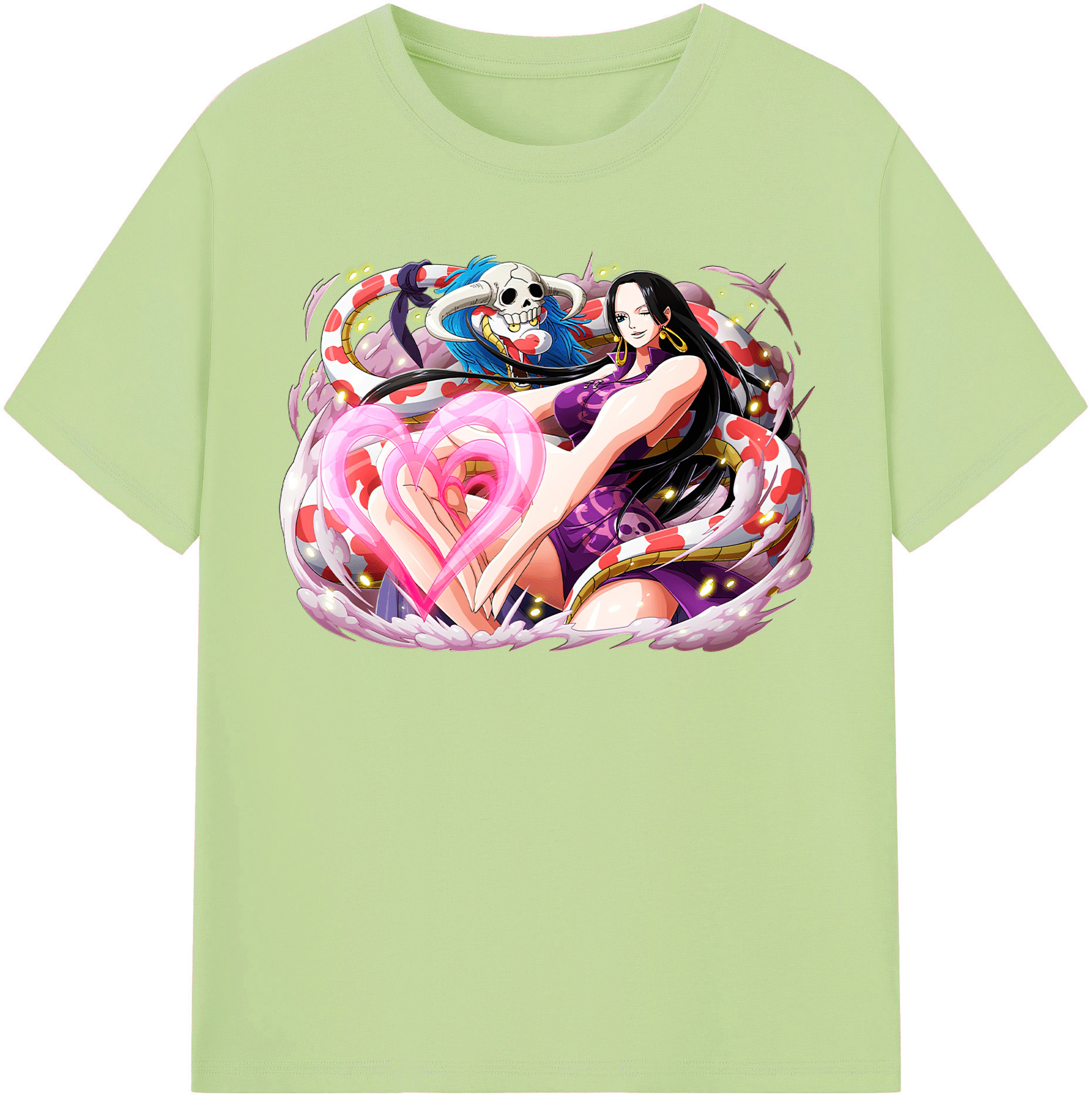 ワンピース ボア・ハンコック ONE PIECE Boa·Hancock 綿100％半袖Tシャツ（フロントプリント）
